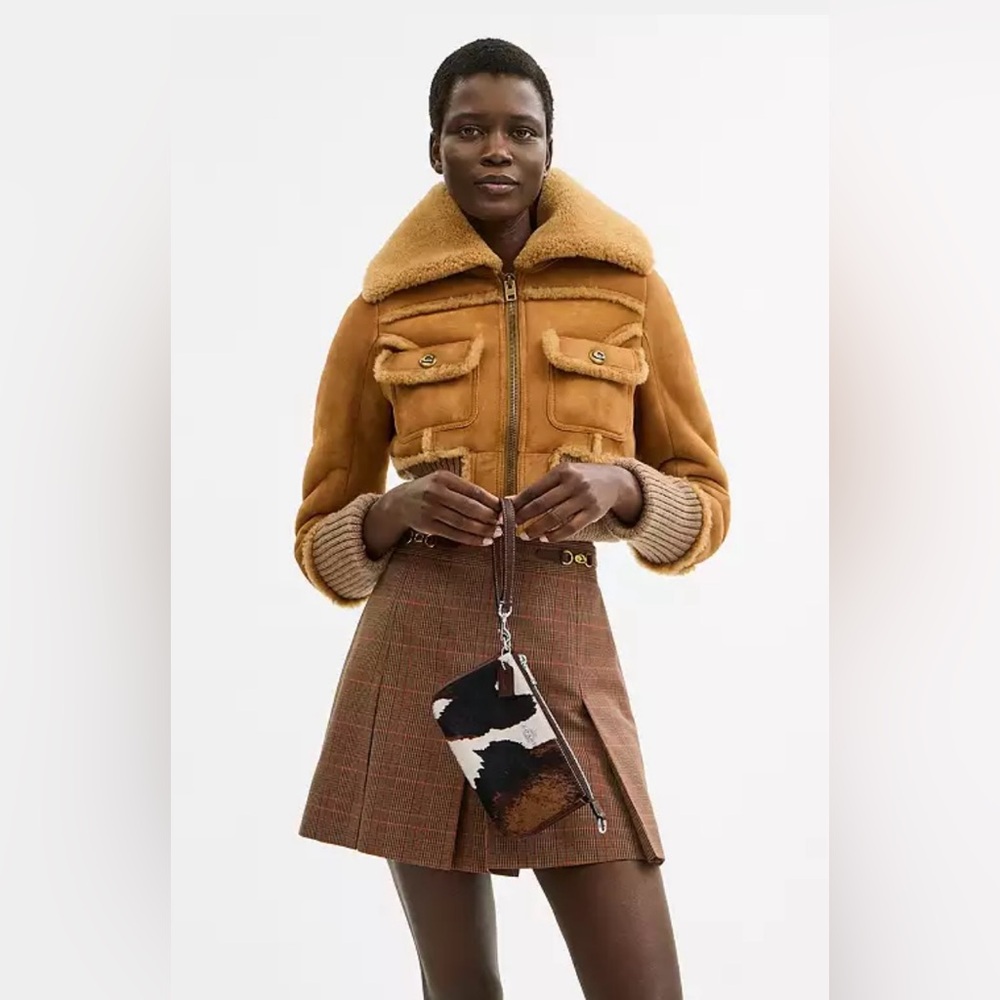 Coach Nolita 19 Cow Print NWT Silver with a free unbranded chain extender silver - Picture 13 of 14